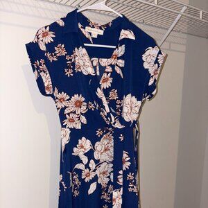 Blue floral dress